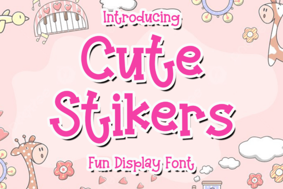Cute Stikers: The Elegant Handwritten Script Font