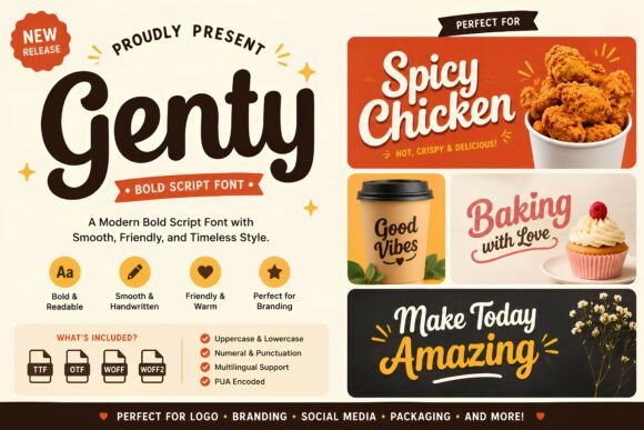 Genty: A Bold Script Font for Modern Design