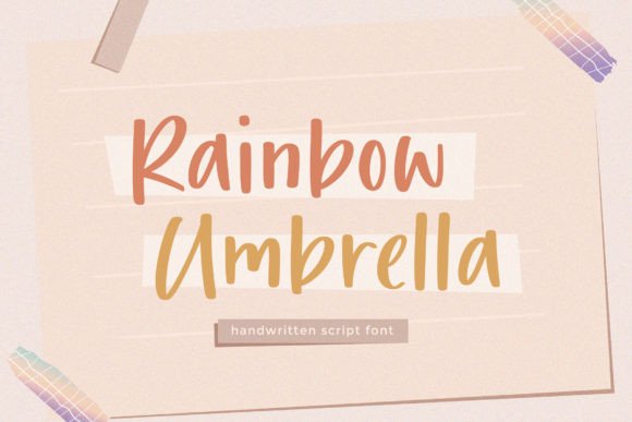 Rainbow Umbrella Font: Elevate Your Creative Projects